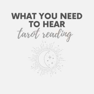 What Do You Need to Hear Right Now?