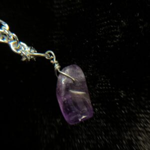 Small Amethyst Wire-Wrapped Pendant Necklace