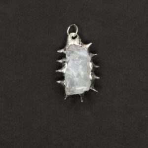 Soft Soldered Milky Stone Pendant Necklace