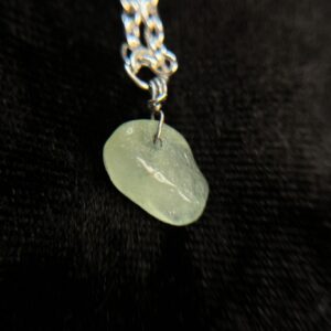 Green Wire-Wrapped Pendant Necklace