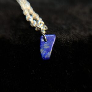 Small Lapis Lazuli Wire-Wrapped Pendant Necklace