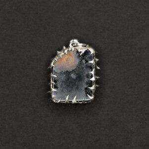 Soft Soldered Pendant Necklace | Silver & Black Statement Jewelry