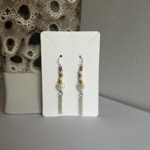 Heart & Tassel Hoop Earrings