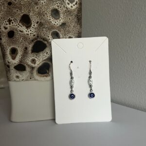 Blue Evil Eye Drop Earrings