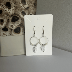 Elegant Pearl Hoop Earrings